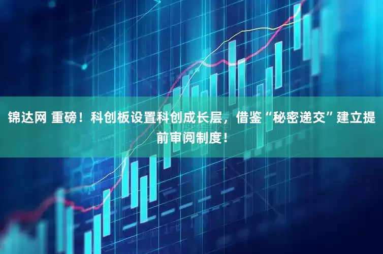 锦达网 重磅！科创板设置科创成长层，借鉴“秘密递交”建立提前审阅制度！